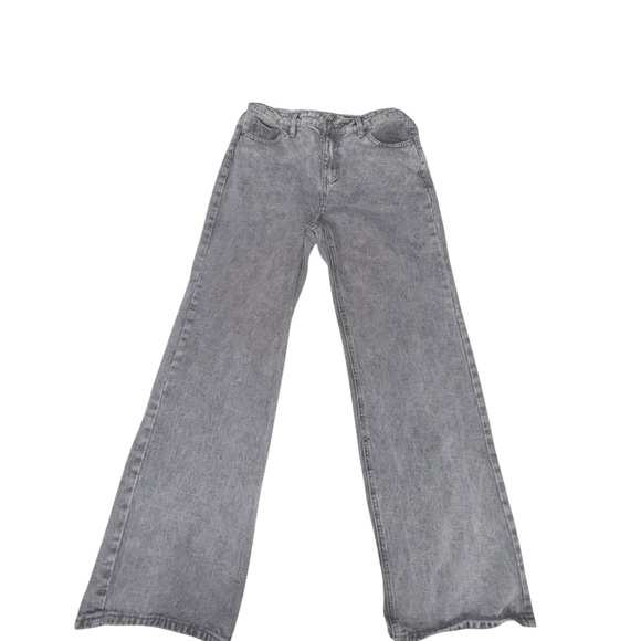 Ashley Mason Gray Flare Jeans with Pink Bow Details Size 27 - Picture 4 of 8